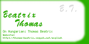 beatrix thomas business card